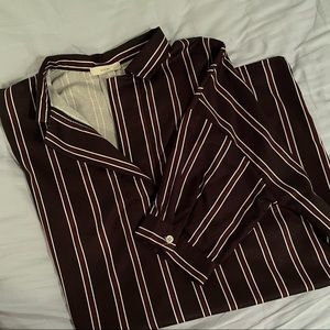 Medium Sleeve Black&Red Long Shirt